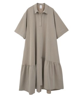 【ガレージ オブ グッド クロージング/GARAGE OF GOOD CLOTHING】のストライプアシンメトリー7分袖ワンピース 人気、トレンドファッション・服の通販 founy(ファニー) ファッション Fashion レディースファッション Fashion for Women ワンピース Dresses おすすめ Recommended / Our Picks ギャザー Gathered, Ruffled ストライプ Stripe, Striped Pattern フレア Flare, Flared ポケット Pocket, Pocket Detail ロング Long, Long-Length |ID:prp329100004682301