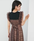 【マジェスティック レゴン/MAJESTIC LEGON】のノースリフリルドッキングワンピ 人気、トレンドファッション・服の通販 founy(ファニー) ファッション Fashion レディースファッション Fashion for Women ワンピース Dresses カットソー Cut and Sewn Top コルセット Corset, Bustier ショルダー Shoulder, Shoulder Strap ダウン Down, Puffer ドッキング Docking, Mixed Material ノースリーブ Sleeveless, No-Sleeve フィット Fit, Slim Fit 羽織 Haori, Light Jacket レース Lace, Lace Fabric 再入荷 Restock / Back in Stock thumbnail ブラウン柄|ID: prp329100004682307 ipo3291000000033815964
