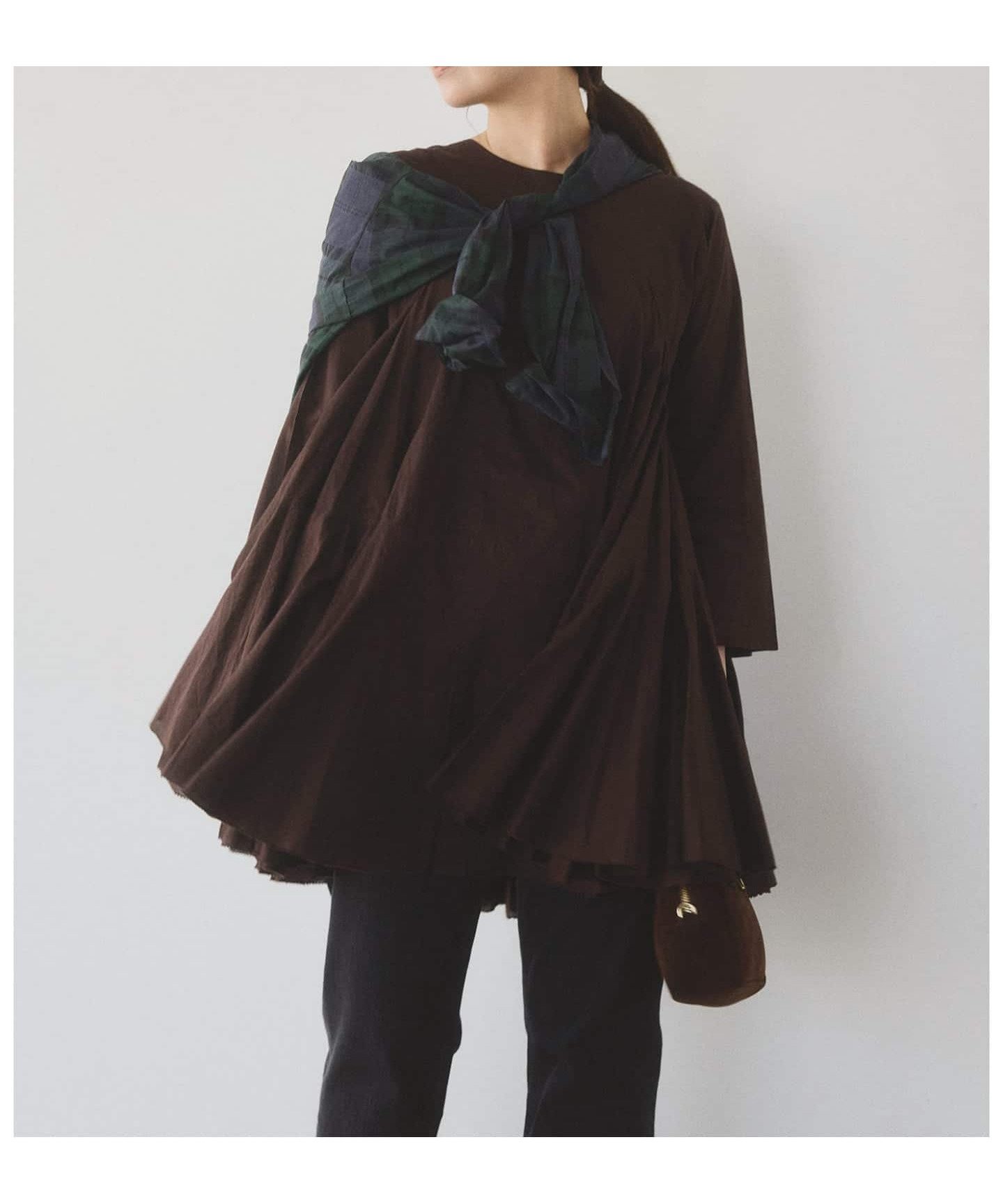 【イエナ/IENA】のAAYUSHI/アユーシ 別注 ロングスリーブラッフルドレス 人気、トレンドファッション・服の通販 founy(ファニー) 　ファッション　Fashion　レディースファッション　Fashion for Women　ワンピース　Dresses　フォーマル・パーティードレス・結婚式用ドレス　Elegant & Casual Dresses　インド　Indian Textile　カーディガン　Cardigan, Knitwear　クロップド　Cropped, Short Length　タイツ　Tights, Legwear　チュニック　Tunic, Long Top　人気　Popular, Best Seller　バランス　Balance, Style Balance　フレア　Flare, Flared　フロント　Front, Front Design　ボトム　Bottoms, Lower Wear　別注　Limited Edition, Custom Order　ミニスカート　Mini Skirt, Short Skirt　レース　Lace, Lace Fabric　ワーク　Workwear, Utility Style　A/W・秋冬　Autumn/Winter　おすすめ　Recommended / Our Picks　 other-1|ID: prp329100004682311 ipo3291000000033886096