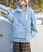 【チャオパニックティピー/CIAOPANIC TYPY】の【SOUNDS GOOOOD 】デニムアノラックパーカー 人気、トレンドファッション・服の通販 founy(ファニー) ファッション Fashion レディースファッション Fashion for Women トップス・カットソー Cut & Sew Tops レディースパーカー・カジュアルフーディー Casual Hoodies & Sweatshirts おすすめ Recommended / Our Picks カットオフ Cut-Off Design ドローコード Drawcord, Drawstring Cord ルーズ Loose, Oversized thumbnail サックスブルー|ID: prp329100004682338 ipo3291000000033816070