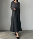【ジュノア/JUNOAH】のLouere ャギーショートニット+セミフレアキャミワンピースSET Aチャコール|ID: prp329100004682351 ipo3291000000034437416