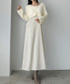 【ジュノア/JUNOAH】のLouere ャギーショートニット+セミフレアキャミワンピースSET アイボリー|ID: prp329100004682351 ipo3291000000034437420