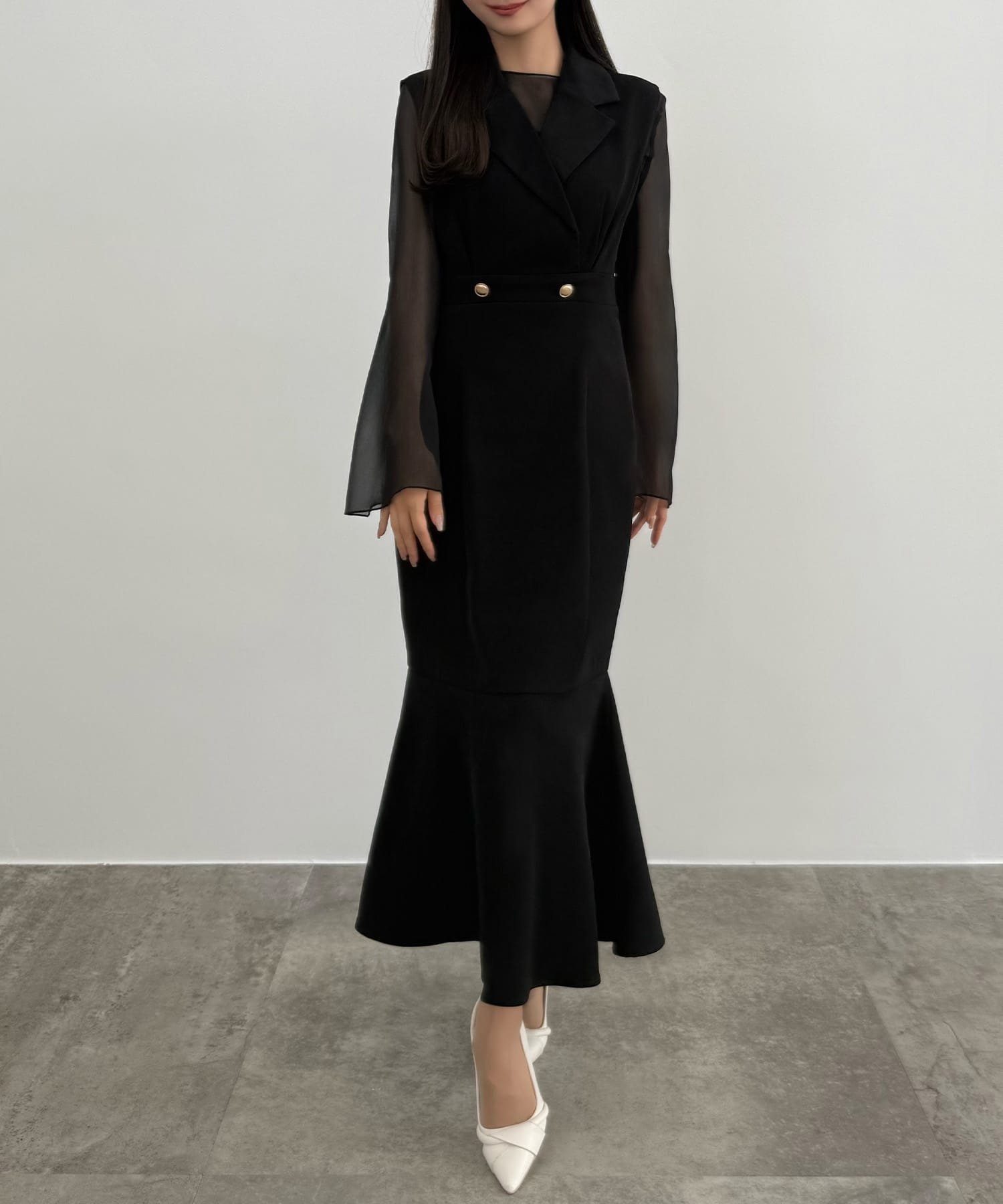 【ジュノア/JUNOAH】のCENEA シアートップス+テーラードマーメイドジャンパースカートset 人気、トレンドファッション・服の通販 founy(ファニー) 　ファッション　Fashion　レディースファッション　Fashion for Women　セットアップ　Matching Sets　レディーストップス・ブラウス　Tops & Blouses / Assorted Women's Tops　スカート・ミニ/ミディ/マキシ　Skirts / Mini, Midi & Maxi Skirts　 other-1|ID: prp329100004682353 ipo3291000000034128522