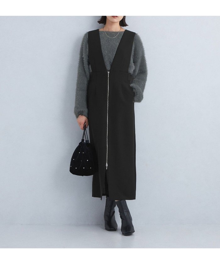 【ユナイテッドアローズ/UNITED ARROWS】のSHIORI IRIE * green label relaxing フェザープルオーバー * ジャンスカ インテリア・キッズ・メンズ・レディースファッション・服の通販 founy(ファニー) https://founy.com/ ファッション Fashion レディースファッション Fashion for Women トップス・カットソー Cut & Sew Tops カジュアルプルオーバー・ニットトップス Pullovers & Knit Tops / Casual Pullovers 秋 Autumn クロップド Cropped, Short Length シューズ Shoes, Footwear ジップ Zip, Zipper ジャカード／ジャガード Jacquard, Woven Pattern ジャケット Jacket, Outerwear ジャンスカ Jumper Skirt, Pinafore Dress スリット Slit, Slit Detail ダブル Double, Double-Breasted デニム Denim, Jeans Material トレンド Trend, Trending Now バレエ Ballet, Ballet Style フェザー Feather, Feather Detail フェミニン Feminine, Girly リボン Ribbon, Bow 冬 Winter / This Winter A/W・秋冬 Autumn/Winter おすすめ Recommended / Our Picks |ID: prp329100004682367 ipo3291000000033816204