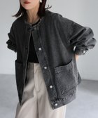 【リベリー/Riberry】のノーカラーデニムカバーオールジャケット 人気、トレンドファッション・服の通販 founy(ファニー) ファッション Fashion レディースファッション Fashion for Women アウター Coat / Outerwear Collection レディースジャケット・軽アウター Jackets おすすめ Recommended / Our Picks ジャケット Jacket, Outerwear スウェット / スエット Sweatshirt, Sweatwear セットアップ Set-Up, Coordinated Outfit デニム Denim, Jeans Material トレンド Trend, Trending Now ポケット Pocket, Pocket Detail ロング Long, Long-Length 冬 Winter / This Winter 定番 Standard, Basic Item 春 Spring 秋 Autumn thumbnail ブラック|ID: prp329100004682381 ipo3291000000033816307