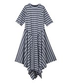 【キャンディストリッパー/Candy Stripper】のMULTI BORDER FLARE ONE-PIECE 人気、トレンドファッション・服の通販 founy(ファニー) ファッション Fashion レディースファッション Fashion for Women おすすめ Recommended / Our Picks イレギュラーヘム Irregular Hem テレコ Ribbed, Rib Stitch デニム Denim, Jeans Material バランス Balance, Style Balance フレア Flare, Flared ボーダー Border, Stripe 夏 Summer thumbnail GRAY|ID: prp329100004682388 ipo3291000000033816330