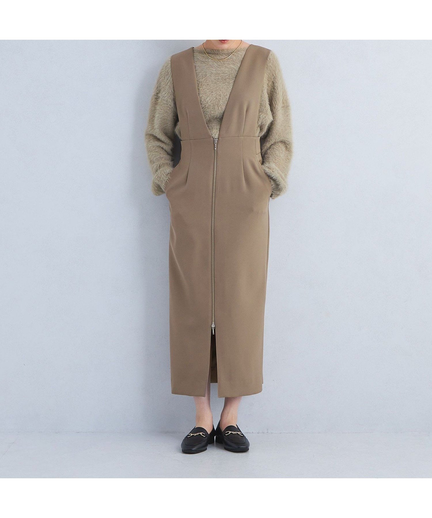【ユナイテッドアローズ/UNITED ARROWS】のSHIORI IRIE * green label relaxing フェザープルオーバー * ジャンスカ 2 人気、トレンドファッション・服の通販 founy(ファニー) 　ファッション　Fashion　レディースファッション　Fashion for Women　トップス・カットソー　Cut & Sew Tops　カジュアルプルオーバー・ニットトップス　Pullovers & Knit Tops / Casual Pullovers　秋　Autumn　クロップド　Cropped, Short Length　ジップ　Zip, Zipper　ジャカード／ジャガード　Jacquard, Woven Pattern　ジャンスカ　Jumper Skirt, Pinafore Dress　スリット　Slit, Slit Detail　トレンド　Trend, Trending Now　フェザー　Feather, Feather Detail　フェミニン　Feminine, Girly　リボン　Ribbon, Bow　冬　Winter / This Winter　A/W・秋冬　Autumn/Winter　おすすめ　Recommended / Our Picks　 other-1|ID: prp329100004682405 ipo3291000000033816404