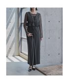 【ビーフラット/bflat】のチュールフリルペプラムドレス 2点セット シアー トップス 結婚式 成人式 二次会 チャコール|ID: prp329100004682411 ipo3291000000033816434