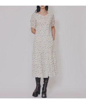 【レディアゼル/REDYAZEL】のミニフラワーイレヘムロングワンピース 人気、トレンドファッション・服の通販 founy(ファニー) ファッション Fashion レディースファッション Fashion for Women ワンピース Dresses おすすめ Recommended / Our Picks カーディガン Cardigan, Knitwear シャーリング Shirring, Ruched デコルテ Décolleté, Neckline フラワー Flower, Floral プリント Print, Printed Pattern ライダース Riders リボン Ribbon, Bow ロング Long, Long-Length A/W・秋冬 Autumn/Winter |ID:prp329100004682430