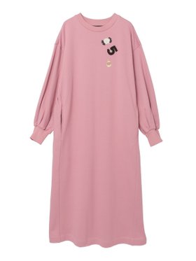 【ピンクハウス/PINK HOUSE】のLe Salon de INGEBORGワッペン付きワンピース 人気、トレンドファッション・服の通販 founy(ファニー) ファッション Fashion レディースファッション Fashion for Women ワンピース Dresses カットソー Cut and Sewn Top カーディガン Cardigan, Knitwear サテン Satin, Glossy Fabric ショルダー Shoulder, Shoulder Strap ドロップ Drop Shoulder, Dropped Style ポケット Pocket, Pocket Detail リボン Ribbon, Bow ロング Long, Long-Length |ID:prp329100004682445