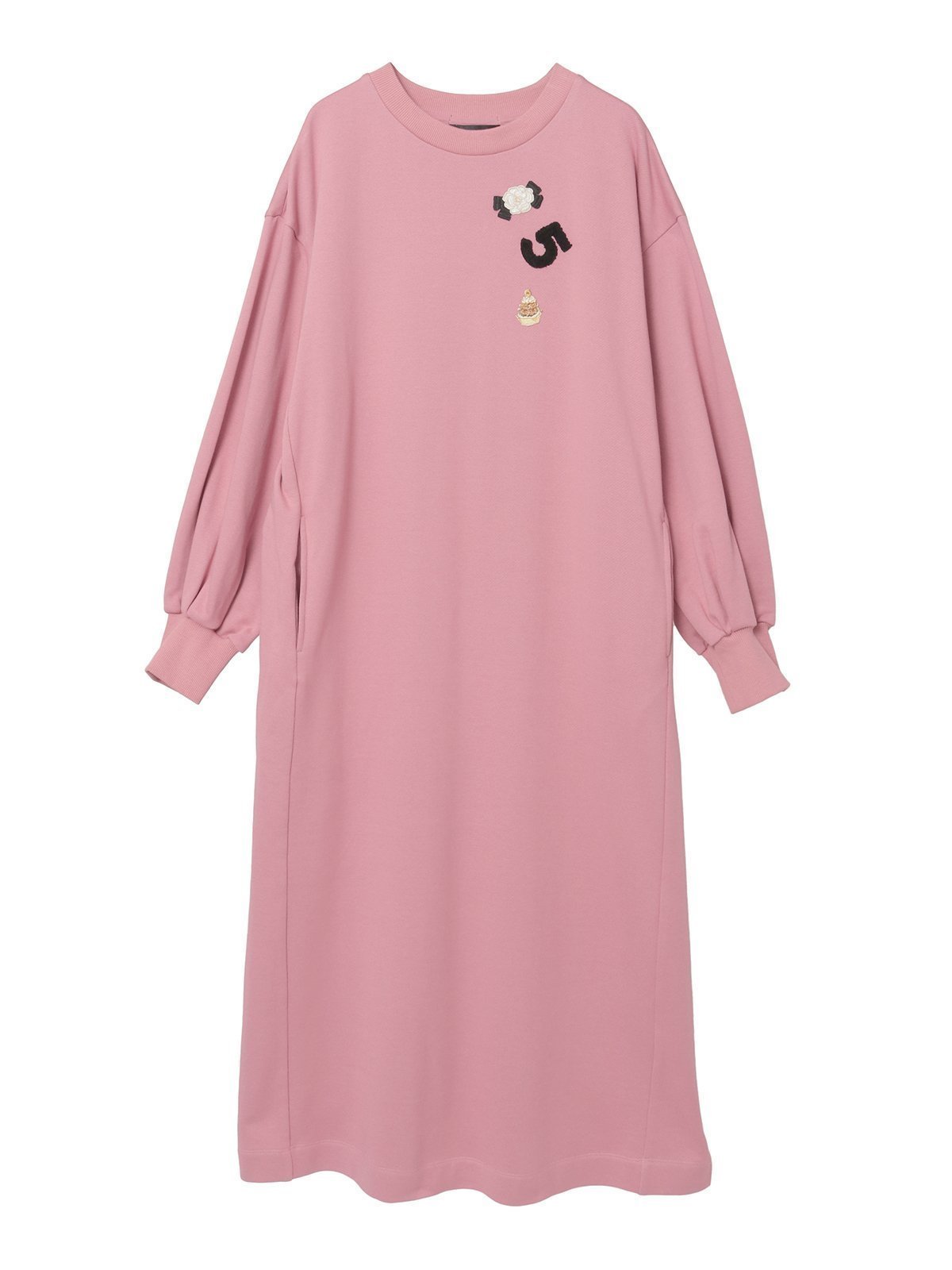 【ピンクハウス/PINK HOUSE】のLe Salon de INGEBORGワッペン付きワンピース 人気、トレンドファッション・服の通販 founy(ファニー) 　ファッション　Fashion　レディースファッション　Fashion for Women　ワンピース　Dresses　カットソー　Cut and Sewn Top　カーディガン　Cardigan, Knitwear　サテン　Satin, Glossy Fabric　ショルダー　Shoulder, Shoulder Strap　ドロップ　Drop Shoulder, Dropped Style　ポケット　Pocket, Pocket Detail　リボン　Ribbon, Bow　ロング　Long, Long-Length　 other-1|ID: prp329100004682445 ipo3291000000033816569