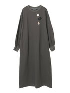 【ピンクハウス/PINK HOUSE】のLe Salon de INGEBORGワッペン付きワンピース 人気、トレンドファッション・服の通販 founy(ファニー) ファッション Fashion レディースファッション Fashion for Women ワンピース Dresses カットソー Cut and Sewn Top カーディガン Cardigan, Knitwear サテン Satin, Glossy Fabric ショルダー Shoulder, Shoulder Strap ドロップ Drop Shoulder, Dropped Style ポケット Pocket, Pocket Detail リボン Ribbon, Bow ロング Long, Long-Length thumbnail チャコール|ID: prp329100004682445 ipo3291000000033816575