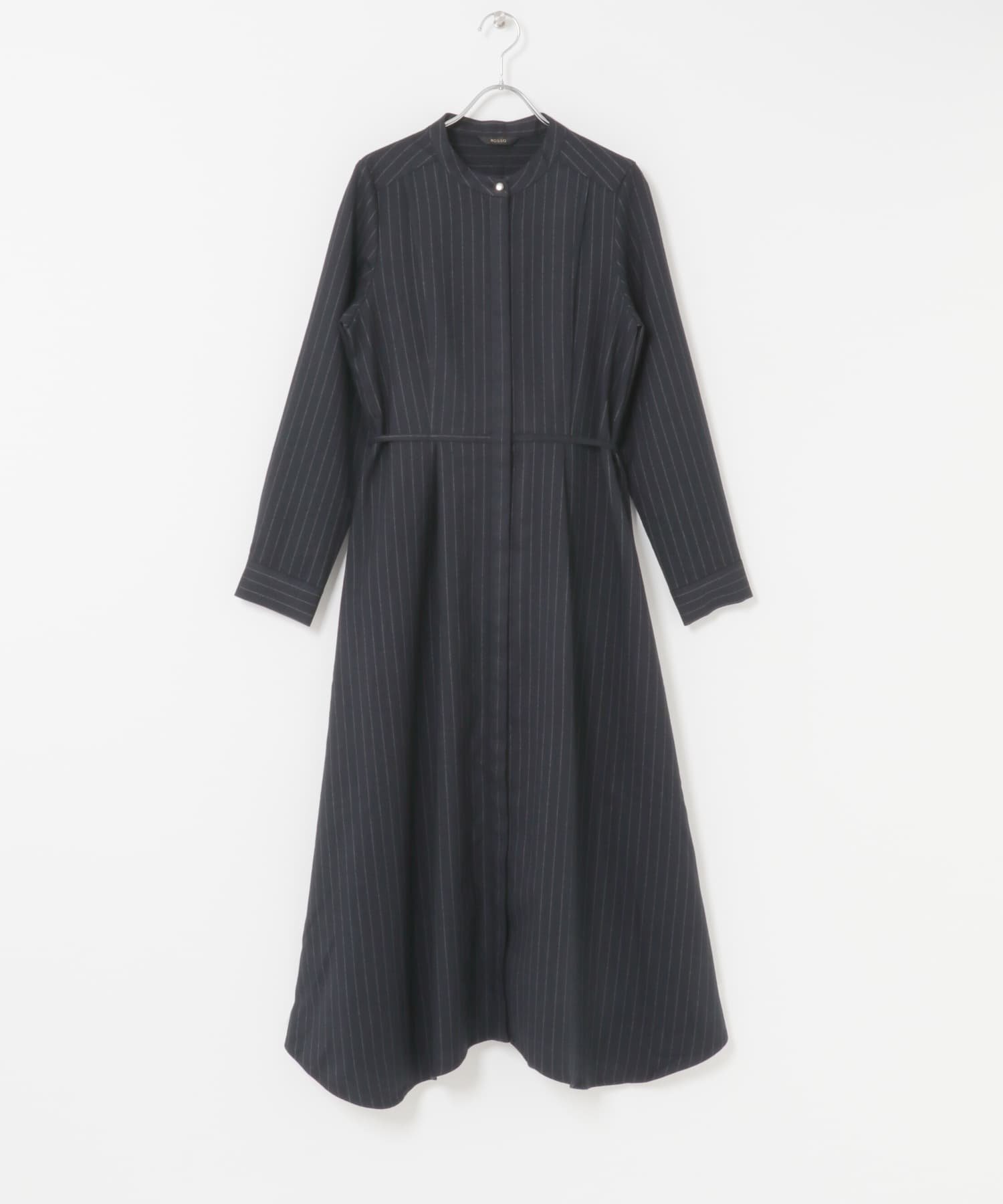 【アーバンリサーチ ロッソ/URBAN RESEARCH ROSSO】の『WEB限定』イレギュラーヘムワンピース インテリア・キッズ・メンズ・レディースファッション・服の通販 founy(ファニー) 　ファッション　Fashion　レディースファッション　Fashion for Women　ワンピース　Dresses　2025年　2025　2025-2026秋冬・A/W　Autumn/Winter 2025–26 AW25–26　冬　Winter / This Winter　ストライプ　Stripe, Striped Pattern　チェック　Check, Plaid, Tartan　フロント　Front, Front Design　エレガント 上品　Elegant　秋　Autumn　A/W・秋冬　Autumn/Winter　N/STRIPE|ID: prp329100004682447 ipo3291000000033816582