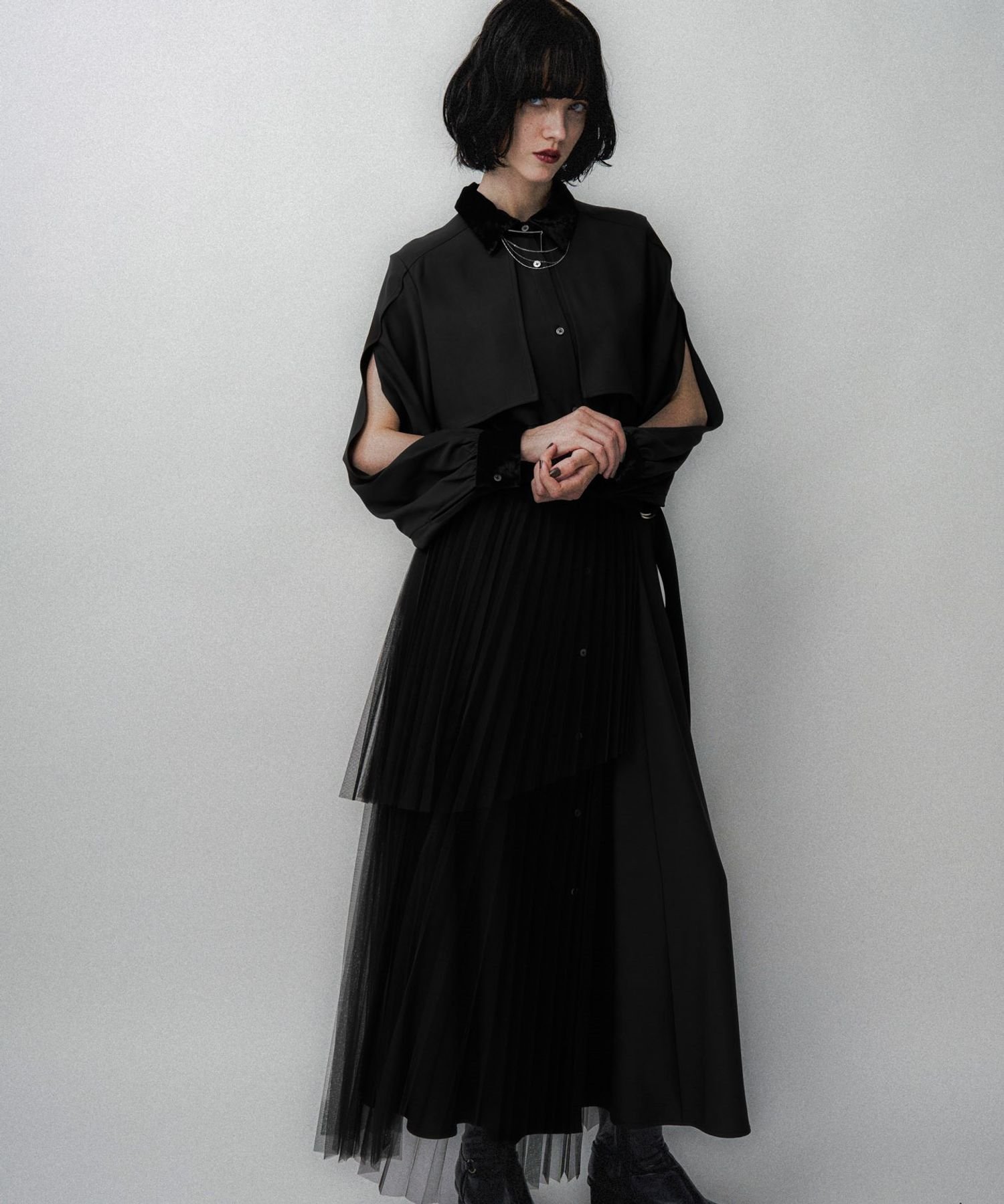 【ハレ/HARE】の2Pシアープリーツスカートツキワンピース インテリア・キッズ・メンズ・レディースファッション・服の通販 founy(ファニー) 　ファッション　Fashion　レディースファッション　Fashion for Women　スカート　Skirts　プリーツスカート / 上品フェミニンスタイル　Pleated Skirts　おすすめ　Recommended / Our Picks　アンクル　Ankle-Length Design　インナー　Innerwear　ウェーブ　Wavy Pattern　カフス　Cuff Design　シンプル　Simple, Minimal　スタイリッシュ　Stylish, Fashionable　ストレート　Straight, Straight Cut　スニーカー　Sneakers, Trainers　スリット　Slit, Slit Detail　タートルネック　Turtleneck, High Neck　チュール　Tulip, Tulip Motif　ベロア　Velour, Soft Velvet　リラックス　Relax, Relaxed Fit　羽織　Haori, Light Jacket　ブラック09|ID: prp329100004682455 ipo3291000000033816617