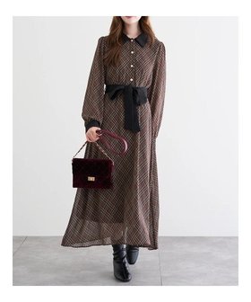 【ルディックパーク/LUDIC PARK】のチェックシャツ柄クレリックシャツワンピース 人気、トレンドファッション・服の通販 founy(ファニー) ファッション Fashion レディースファッション Fashion for Women ワンピース Dresses シャツワンピース / 1枚で着映えコーデ Shirt Dresses カーディガン Cardigan, Knitwear クラシカル Classical, Vintage-Inspired ショート Short, Short Length ジャケット Jacket, Outerwear チェック Check, Plaid, Tartan バイアス Bias, Diagonal Cut フェミニン Feminine, Girly フレア Flare, Flared ポケット Pocket, Pocket Detail 無地 Plain, Solid Color リボン Ribbon, Bow ループ Loop, Loop Knit ロング Long, Long-Length |ID:prp329100004682463