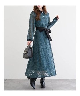 【ルディックパーク/LUDIC PARK】のレースクレリックシャツワンピース 人気、トレンドファッション・服の通販 founy(ファニー) ファッション Fashion レディースファッション Fashion for Women ワンピース Dresses シャツワンピース / 1枚で着映えコーデ Shirt Dresses 秋 Autumn カーディガン Cardigan, Knitwear クラシカル Classical, Vintage-Inspired ショート Short, Short Length ジャケット Jacket, Outerwear フェミニン Feminine, Girly フレア Flare, Flared ポケット Pocket, Pocket Detail 無地 Plain, Solid Color リボン Ribbon, Bow ループ Loop, Loop Knit レース Lace, Lace Fabric ロング Long, Long-Length エレガント 上品 Elegant |ID:prp329100004682467