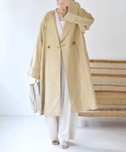 【シップス フォー ウィメン/SHIPS】のquaranciel 手洗い可能 コットン リネン ダブル オーバー コート ベージュ|ID: prp329100004682483 ipo3291000000033911087