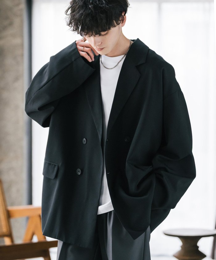 【ロッキーモンロー/Rocky Monroe】のオーバーサイズダブルテーラードジャケット インテリア・キッズ・メンズ・レディースファッション・服の通販 founy(ファニー) https://founy.com/ ファッション Fashion レディースファッション Fashion for Women アウター Coat / Outerwear Collection レディースジャケット・軽アウター Jackets テーラードジャケット / 通勤・きれいめスタイル Tailored Jackets & Blazers カットソー Cut and Sewn Top ジャケット Jacket, Outerwear ストレッチ Stretch, Stretchy Fabric ダブル Double, Double-Breasted トレンド Trend, Trending Now ドレープ Drape, Draping Fabric ベーシック Basic, Essential メンズ Men's, Menswear リラックス Relax, Relaxed Fit ルーズ Loose, Oversized ワイド Wide, Wide Fit 再入荷 Restock / Back in Stock おすすめ Recommended / Our Picks エレガント 上品 Elegant |ID: prp329100004682536 ipo3291000000033816978