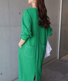 【アンドミー/andme】の配色ステッチ オーバーサイズ 長袖 Tシャツ ワンピース 人気、トレンドファッション・服の通販 founy(ファニー) ファッション Fashion レディースファッション Fashion for Women ワンピース Dresses シャツワンピース / 1枚で着映えコーデ Shirt Dresses スリット Slit, Slit Detail ポケット Pocket, Pocket Detail 切替 Switching, Contrast Panel 楽ちん Easy Fit, Comfortable 長袖 Long Sleeve, Full Sleeve thumbnail グリーン|ID: prp329100004682570 ipo3291000000034530245