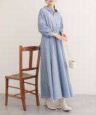 【ナチュラルクチュール/natural couture】の【WEB限定】フロントZIP衿付きワンピース サックスブルー|ID: prp329100004682643 ipo3291000000033955617