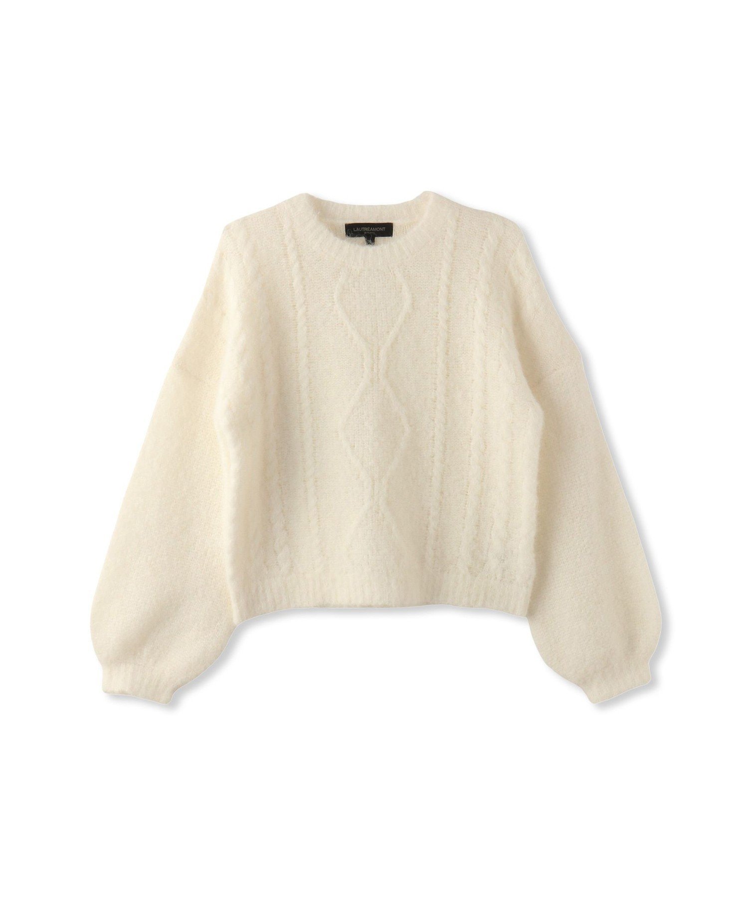 【ロートレ アモン/LAUTRE AMONT】のモヘアケーブルニット インテリア・キッズ・メンズ・レディースファッション・服の通販 founy(ファニー) 　ファッション　Fashion　レディースファッション　Fashion for Women　トップス・カットソー　Cut & Sew Tops　ニット　Knit Tops & Sweaters　2024年　2024　2024-2025秋冬・A/W　Autumn/Winter 2024–25 AW24–25　ショルダー　Shoulder, Shoulder Strap　セーター　Sweater, Knitwear　ドロップ　Drop Shoulder, Dropped Style　ボトム　Bottoms, Lower Wear　リラックス　Relax, Relaxed Fit　エレガント 上品　Elegant　冬　Winter / This Winter　A/W・秋冬　Autumn/Winter　ビジネス 仕事 通勤　Business / Work / Commuting　長袖　Long Sleeve, Full Sleeve　ホワイト|ID: prp329100004682759 ipo3291000000034002815