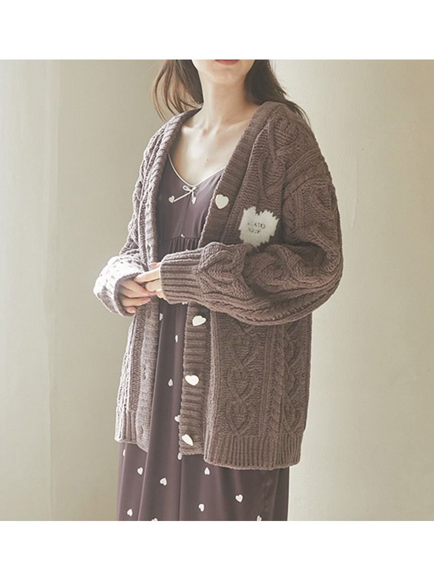 【ジェラート ピケ/gelato pique】のハートアランカーディガン インテリア・キッズ・メンズ・レディースファッション・服の通販 founy(ファニー) 　ファッション　Fashion　レディースファッション　Fashion for Women　トップス・カットソー　Cut & Sew Tops　カーディガン・羽織り　Layered Style Cardigans　カーディガン　Cardigan, Knitwear　ショート　Short, Short Length　人気　Popular, Best Seller　BRW[058]|ID: prp329100004682762 ipo3291000000033818585