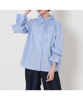 【ユナイテッドアローズ/UNITED ARROWS】のフリルカラー フレアスリーブ ブラウス 人気、トレンドファッション・服の通販 founy(ファニー) ファッション Fashion レディースファッション Fashion for Women トップス・カットソー Cut & Sew Tops シャツ・ブラウス・オフィスカジュアル Elegant Blouses & Button-Ups スリーブ Sleeve, Long Sleeve / Short Sleeve ドット Polka Dot, Dot Pattern ドレープ Drape, Draping Fabric ドローストリング Drawstring, Pull Cord フェミニン Feminine, Girly フリル Frill, Ruffle フレア Flare, Flared ラウンド Round, Round Neck リボン Ribbon, Bow |ID:prp329100004682801