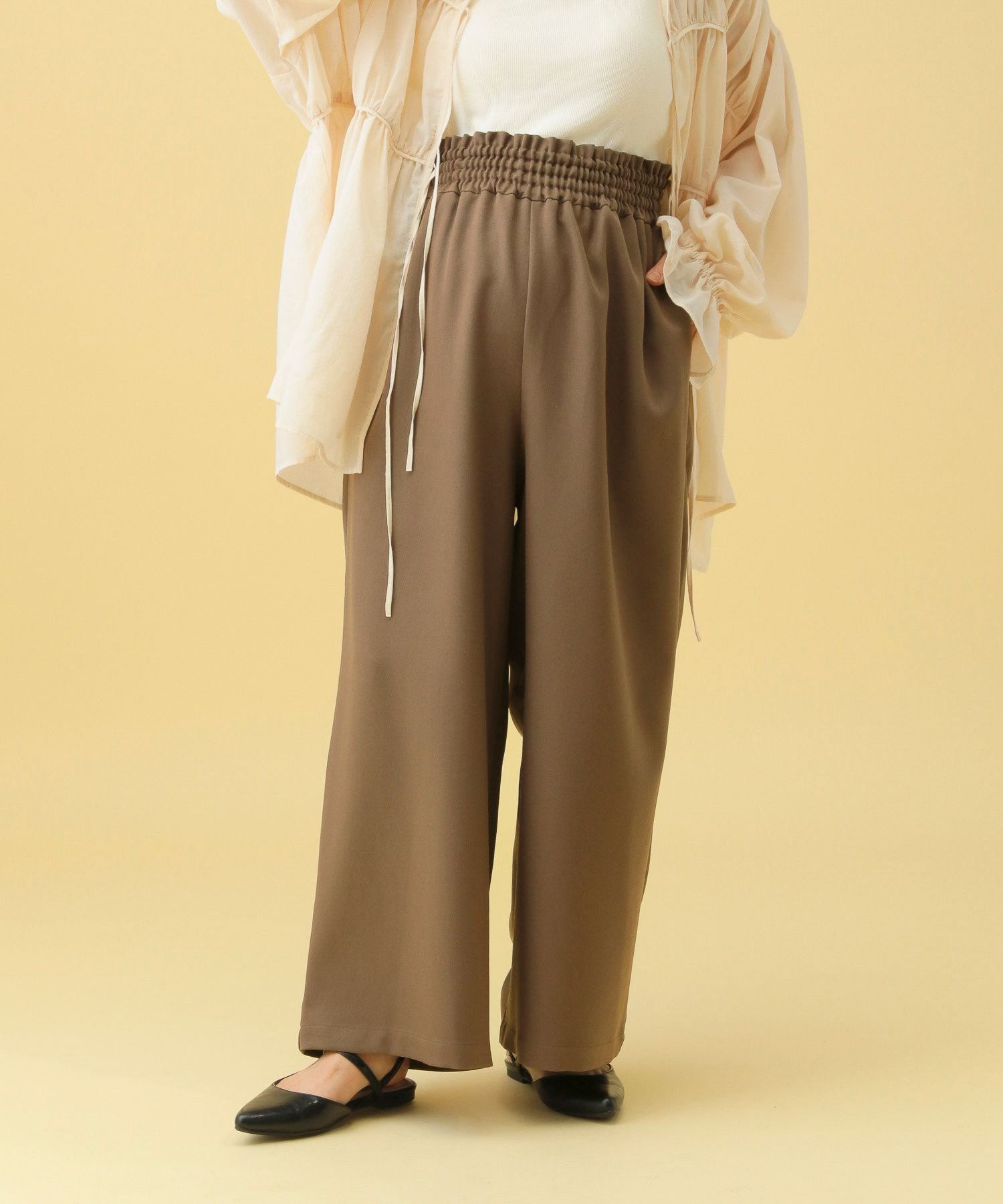 【レプシィム ローリーズファーム/LEPSIM LOWRYS FARM】の【産前・産後対応】マタニティ/ギャザーワイドパンツAW インテリア・キッズ・メンズ・レディースファッション・服の通販 founy(ファニー) ファッション Fashion キッズファッション Fashion for Kids ボトムス Bottoms おすすめ Recommended / Our Picks 人気 Popular, Best Seller 冬 Winter / This Winter ブラウン56|ID: prp329100004682827 ipo3291000000034571382