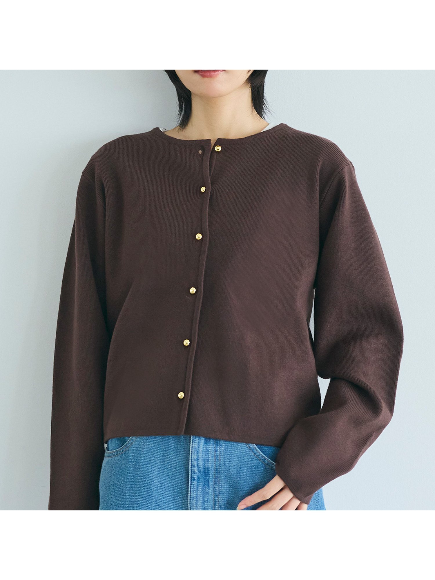 【コカ/COCA】の金ボタンニットカーディガン インテリア・キッズ・メンズ・レディースファッション・服の通販 founy(ファニー) 　ファッション　Fashion　レディースファッション　Fashion for Women　トップス・カットソー　Cut & Sew Tops　ニット　Knit Tops & Sweaters　カーディガン・羽織り　Layered Style Cardigans　カーディガン　Cardigan, Knitwear　クラシカル　Classical, Vintage-Inspired　コンパクト　Compact, Small Size　ポケット　Pocket, Pocket Detail　ロング　Long, Long-Length　A/W・秋冬　Autumn/Winter　おすすめ　Recommended / Our Picks　エレガント 上品　Elegant　2025年　2025　2025-2026秋冬・A/W　Autumn/Winter 2025–26 AW25–26　Dk.brown|ID: prp329100004682866 ipo3291000000033819236