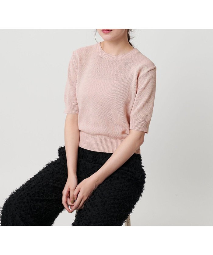 【ビューティ&ユース ユナイテッドアローズ/BEAUTY&YOUTH / UNITED ARROWS】のコイルニット ショートスリーブ プルオーバー -ウォッシャブル- インテリア・キッズ・メンズ・レディースファッション・服の通販 founy(ファニー) https://founy.com/ ファッション Fashion レディースファッション Fashion for Women トップス・カットソー Cut & Sew Tops ニット Knit Tops & Sweaters カジュアルプルオーバー・ニットトップス Pullovers & Knit Tops / Casual Pullovers おすすめ Recommended / Our Picks ウォッシャブル Machine Washable コンパクト Compact, Small Size ショート Short, Short Length シンプル Simple, Minimal スリーブ Sleeve, Long Sleeve / Short Sleeve デニム Denim, Jeans Material トレンド Trend, Trending Now ラップ Wrap, Wrap Design エレガント 上品 Elegant 半袖 Short Sleeve, Half Sleeve |ID: prp329100004682891 ipo3291000000033888113