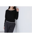 【ナチュラル ビューティー ベーシック/NATURAL BEAUTY BASIC】のメタルポイントバイカラーニット 人気、トレンドファッション・服の通販 founy(ファニー) ファッション Fashion レディースファッション Fashion for Women トップス・カットソー Cut & Sew Tops ニット Knit Tops & Sweaters ジャケット Jacket, Outerwear thumbnail ブラック×オフ2|ID: prp329100004682930 ipo3291000000033819774