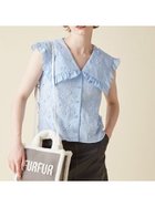 【ファーファー/FURFUR】のビッグカラーノースリブラウス 人気、トレンドファッション・服の通販 founy(ファニー) ファッション Fashion レディースファッション Fashion for Women トップス・カットソー Cut & Sew Tops シャツ・ブラウス・オフィスカジュアル Elegant Blouses & Button-Ups レース Lace, Lace Fabric thumbnail LBLU[081]|ID: prp329100004682957 ipo3291000000033819961