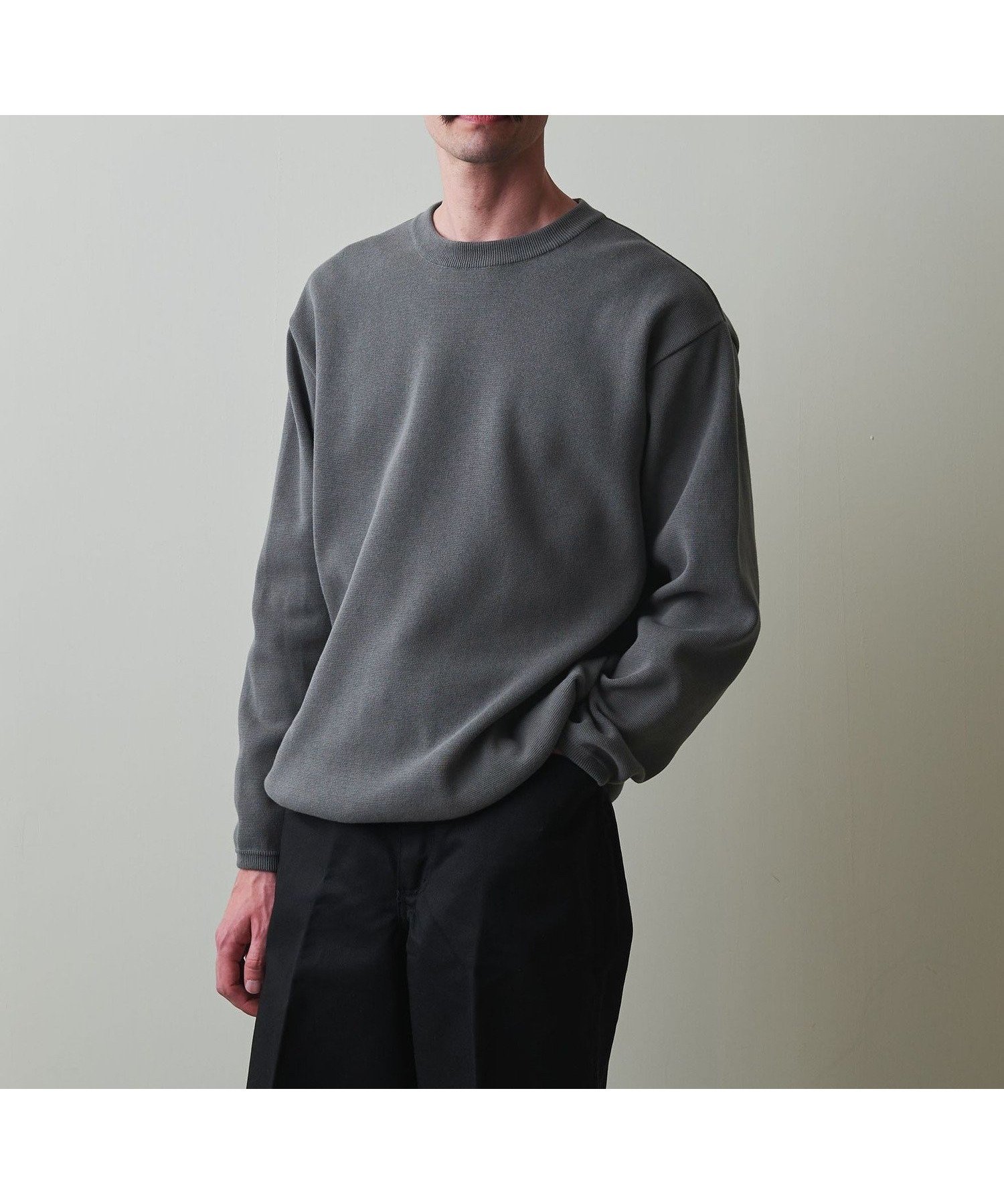 【ビューティ&ユース ユナイテッドアローズ/BEAUTY&YOUTH / UNITED ARROWS / MEN】のSteven Alan ミラノリブ ハイクルーネック ニット インテリア・キッズ・メンズ・レディースファッション・服の通販 founy(ファニー) 　ファッション　Fashion　メンズファッション　Fashion for Men　おすすめ　Recommended / Our Picks　スウェット / スエット　Sweatshirt, Sweatwear　フィット　Fit, Slim Fit　フラット　Flat, Flat Shoes　ミラノリブ　Milano Rib, Milano Stitch　ルーズ　Loose, Oversized　エレガント 上品　Elegant　MD.GRAY|ID: prp329100004682993 ipo3291000000033820211