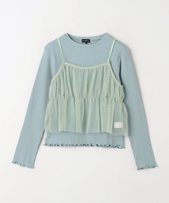 【ユナイテッドアローズ/UNITED ARROWS / KIDS】のチュールキャミ+プルオーバー ロングスリーブ / キッズ 140cm-160cm インテリア・キッズ・メンズ・レディースファッション・服の通販 founy(ファニー) https://founy.com/ ファッション Fashion キッズファッション Fashion for Kids トップス・カットソー Cut & Sew Tops カットソー Cut and Sewn Top キャミソール Camisole, Spaghetti Strap Top シンプル Simple, Minimal スリーブ Sleeve, Long Sleeve / Short Sleeve チュール Tulip, Tulip Motif ボトム Bottoms, Lower Wear ロング Long, Long-Length 冬 Winter / This Winter 長袖 Long Sleeve, Full Sleeve |ID: prp329100004683009 ipo3291000000033884634