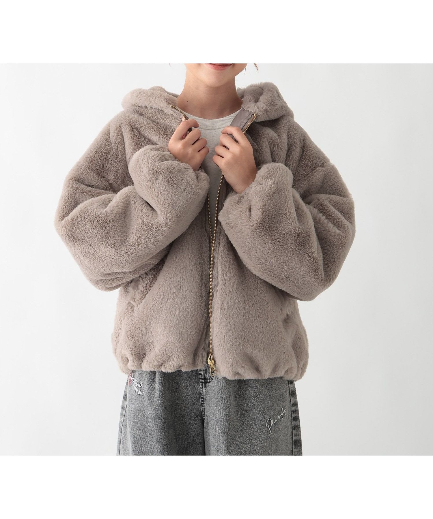【グローバルワーク/GLOBAL WORK / KIDS】の洗える防風ふわもこパーカー/キッズ/577748 インテリア・キッズ・メンズ・レディースファッション・服の通販 founy(ファニー) 　ファッション　Fashion　キッズファッション　Fashion for Kids　おすすめ　Recommended / Our Picks　インナー　Innerwear　ショート　Short, Short Length　デニム　Denim, Jeans Material　バランス　Balance, Style Balance　パーカー　Hoodie, Parka　フェイクファー　Faux Fur, Imitation Fur　ボトム　Bottoms, Lower Wear　ワイド　Wide, Wide Fit　人気　Popular, Best Seller　洗える　Machine Washable　防寒　Cold Protection, Winter-Ready　モカ55|ID: prp329100004683013 ipo3291000000034119188