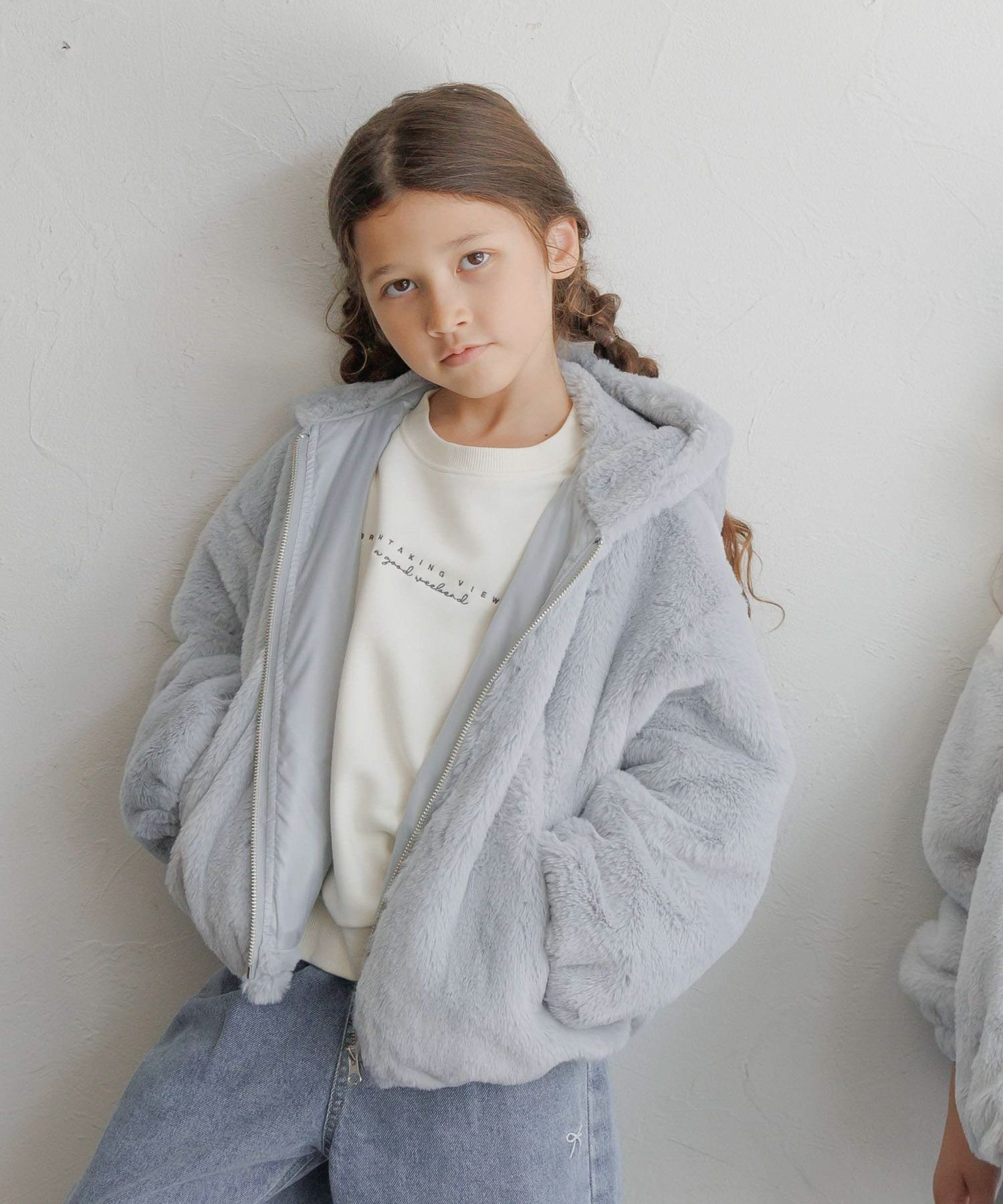【グローバルワーク/GLOBAL WORK / KIDS】の洗える防風ふわもこパーカー/キッズ/577748 インテリア・キッズ・メンズ・レディースファッション・服の通販 founy(ファニー) 　ファッション　Fashion　キッズファッション　Fashion for Kids　おすすめ　Recommended / Our Picks　インナー　Innerwear　ショート　Short, Short Length　デニム　Denim, Jeans Material　バランス　Balance, Style Balance　パーカー　Hoodie, Parka　フェイクファー　Faux Fur, Imitation Fur　ボトム　Bottoms, Lower Wear　ワイド　Wide, Wide Fit　人気　Popular, Best Seller　洗える　Machine Washable　防寒　Cold Protection, Winter-Ready　サックス81|ID: prp329100004683013 ipo3291000000034119189