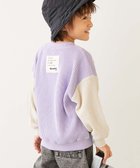 【デビロック/devirock / KIDS】ののびーるストレッチワッフル BIGシルエット トレーナー トレーナー トップス 25AW 009-Sバイオレット-アイボリー|ID: prp329100004683014 ipo3291000000034773550