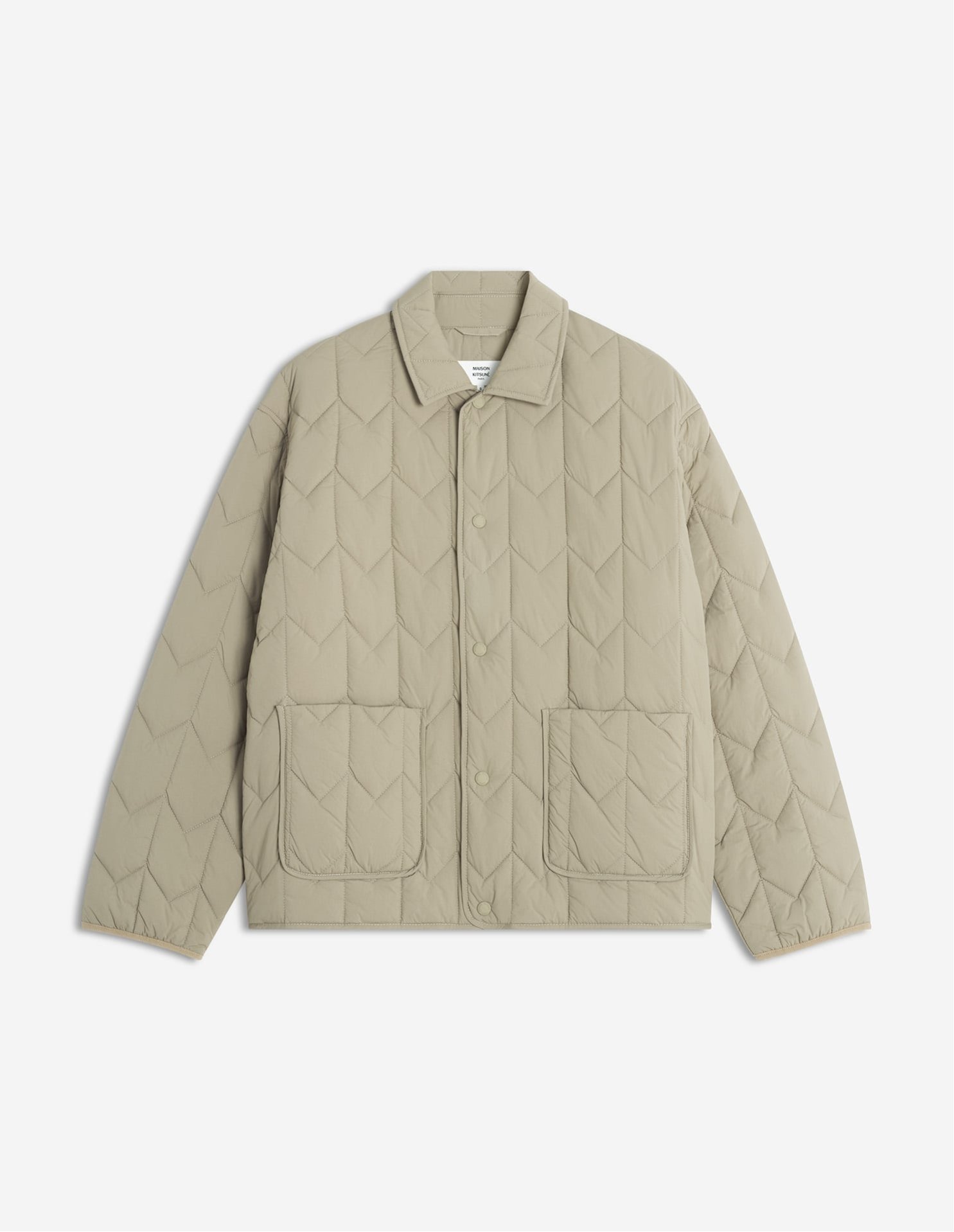 【メゾン キツネ/MAISON KITSUNE / MEN】のMaison Kitsune/QUILTED BLOUSON インテリア・キッズ・メンズ・レディースファッション・服の通販 founy(ファニー) 　ファッション　Fashion　メンズファッション　Fashion for Men　冬　Winter / This Winter　キルティング　Quilted, Quilting　シリコン　Silicone, Silicone Material　パッチ　Patch, Appliqué　フレンチ　French, French Style　フロント　Front, Front Design　ブルゾン　Blouson, Bomber Jacket　ポケット　Pocket, Pocket Detail　エレガント 上品　Elegant　A/W・秋冬　Autumn/Winter　TAUPE BROWN|ID: prp329100004683058 ipo3291000000034089047