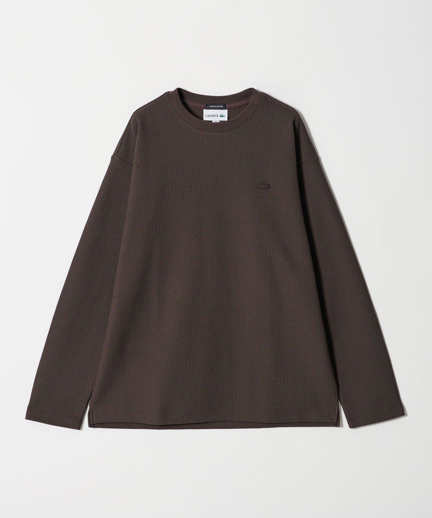 【ビューティ&ユース ユナイテッドアローズ/BEAUTY&YOUTH / UNITED ARROWS / MEN】のLACOSTE for BEAUTY YOUTH ワントーン ロングスリーブ Tシャツ インテリア・キッズ・メンズ・レディースファッション・服の通販 founy(ファニー) 　ファッション　Fashion　メンズファッション　Fashion for Men　鹿の子　Piqué, Kanoko Fabric　ショート　Short, Short Length　ジャケット　Jacket, Outerwear　スタンダード　Standard, Basic　スラックス　Slacks, Dress Pants　スリーブ　Sleeve, Long Sleeve / Short Sleeve　デニム　Denim, Jeans Material　バランス　Balance, Style Balance　フランス　France, French　ポロシャツ　Polo Shirt, Collared Tee　別注　Limited Edition, Custom Order　メンズ　Men's, Menswear　リラックス　Relax, Relaxed Fit　ロング　Long, Long-Length　エレガント 上品　Elegant　MD.BROWN|ID: prp329100004683155 ipo3291000000034052742