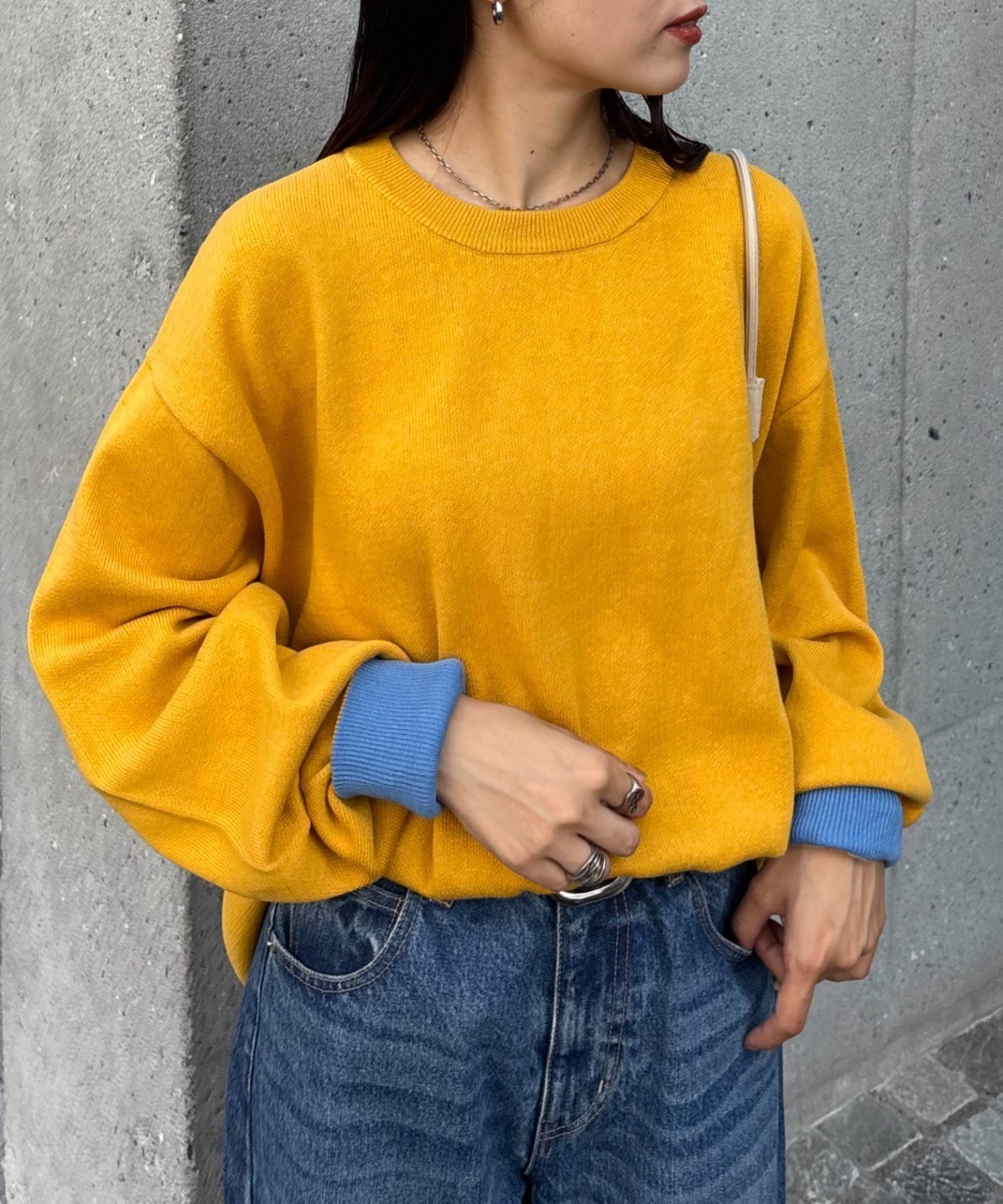 【チャオパニックティピー/CIAOPANIC TYPY】の【洗えるニット】ユニセックスビックシルエットロンTeeライクニット インテリア・キッズ・メンズ・レディースファッション・服の通販 founy(ファニー) 　ファッション　Fashion　レディースファッション　Fashion for Women　トップス・カットソー　Cut & Sew Tops　ニット　Knit Tops & Sweaters　ロングTシャツ・Tシャツ　Longline T-Shirts & Tees　インナー　Innerwear　洗える　Machine Washable　ショーツ　Shorts, Short Pants　スラックス　Slacks, Dress Pants　ダウン　Down, Puffer　デニム　Denim, Jeans Material　トレンド　Trend, Trending Now　ブルゾン　Blouson, Bomber Jacket　無地　Plain, Solid Color　ロング　Long, Long-Length　冬　Winter / This Winter　おすすめ　Recommended / Our Picks　イエローその他1|ID: prp329100004683169 ipo3291000000033821025