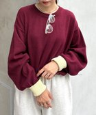 【チャオパニックティピー/CIAOPANIC TYPY】の【洗えるニット】ユニセックスビックシルエットロンTeeライクニット バーガンディー|ID: prp329100004683169 ipo3291000000033821030
