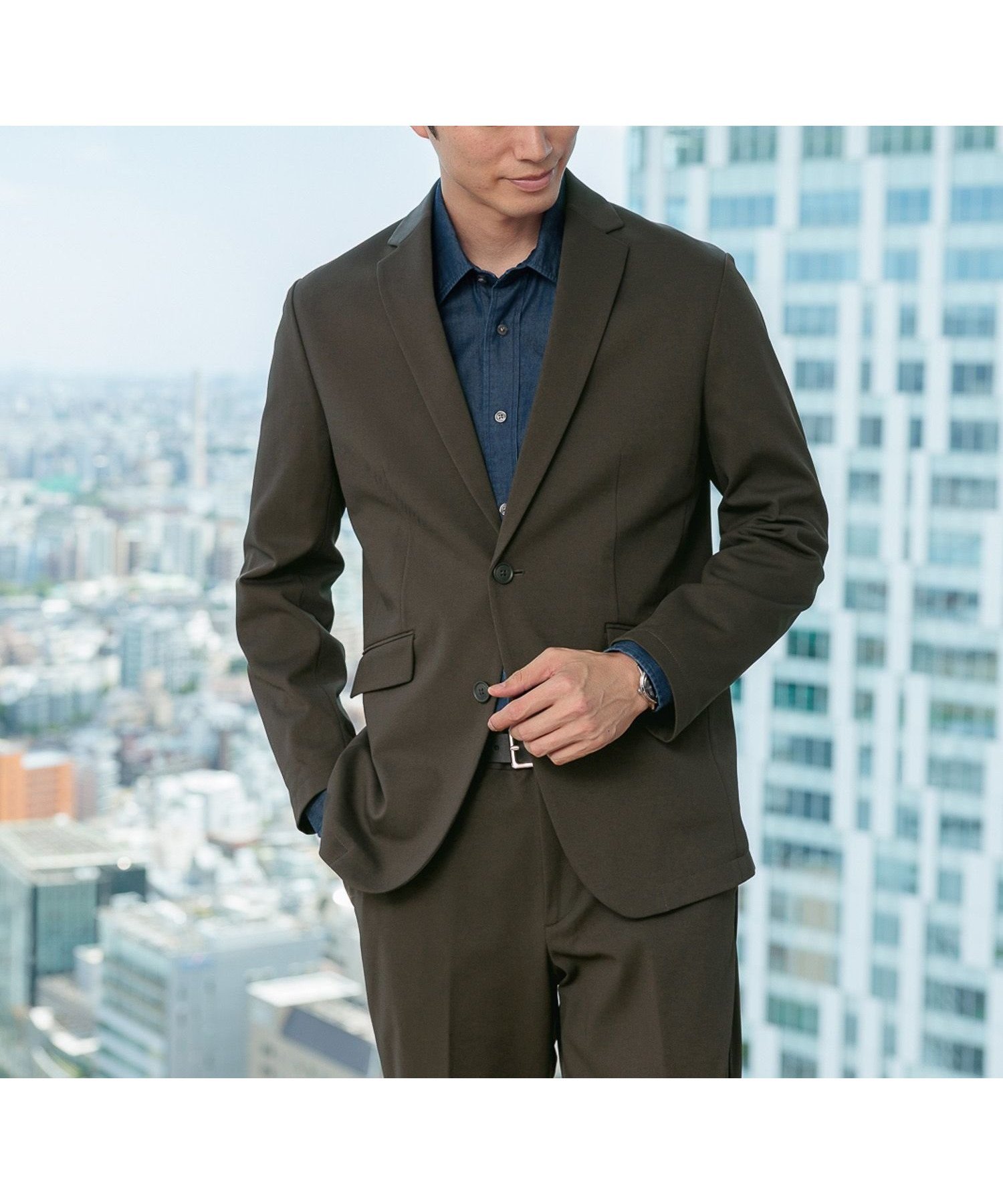 【グローバルワーク/GLOBAL WORK / MEN】のアーバンジャケット/ストレッチ/523847 インテリア・キッズ・メンズ・レディースファッション・服の通販 founy(ファニー) 　ファッション　Fashion　メンズファッション　Fashion for Men　おすすめ　Recommended / Our Picks　ジャケット　Jacket, Outerwear　ストレッチ　Stretch, Stretchy Fabric　セットアップ　Set-Up, Coordinated Outfit　ダークオリーブ78|ID: prp329100004683172 ipo3291000000034202575