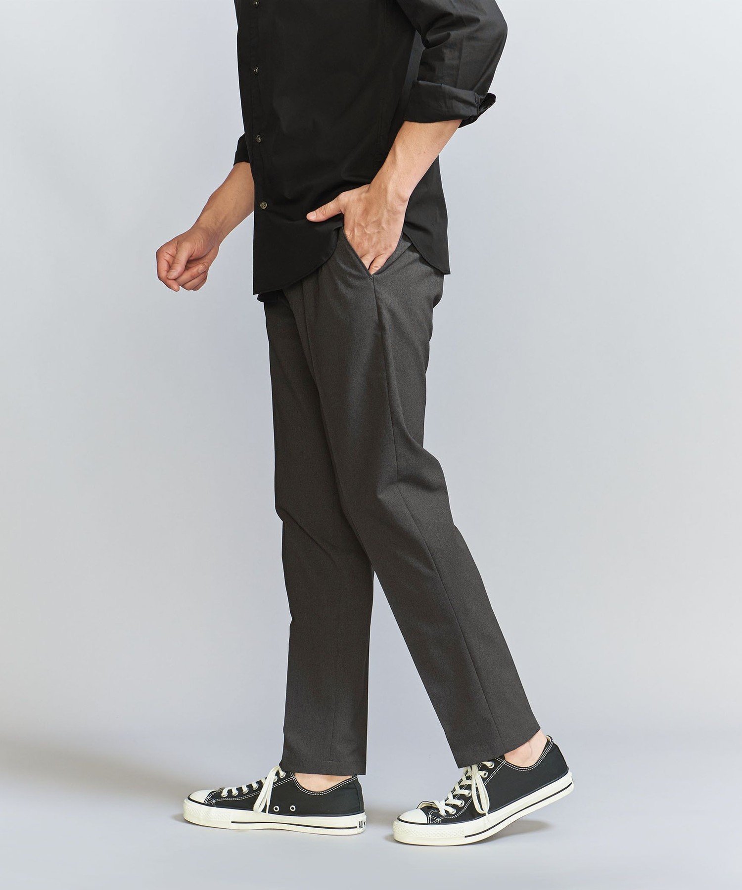 【ビューティ&ユース ユナイテッドアローズ/BEAUTY&YOUTH / UNITED ARROWS / MEN】の【WEB限定 WARDROBE SMART】ソロテックス オールシーズン パンツ インテリア・キッズ・メンズ・レディースファッション・服の通販 founy(ファニー) 　ファッション　Fashion　メンズファッション　Fashion for Men　ボトムス　Bottoms　春　Spring　クッション　Cushion, Throw Pillow　コイン　Coin, Coin Design　コンパクト　Compact, Small Size　シンプル　Simple, Minimal　スタンダード　Standard, Basic　ストレッチ　Stretch, Stretchy Fabric　スマート　Smart, Elegant　スラックス　Slacks, Dress Pants　センター　Center, Center Line　ハーフ　Half, Half-Length　ファブリック　Fabric, Textile　ポケット　Pocket, Pocket Detail　メランジ　Melange, Mixed Yarn　A/W・秋冬　Autumn/Winter　S/S・春夏　SS, Spring/Summer, Warm Season　おすすめ　Recommended / Our Picks　夏　Summer　DK.GRAY|ID: prp329100004683184 ipo3291000000033821116