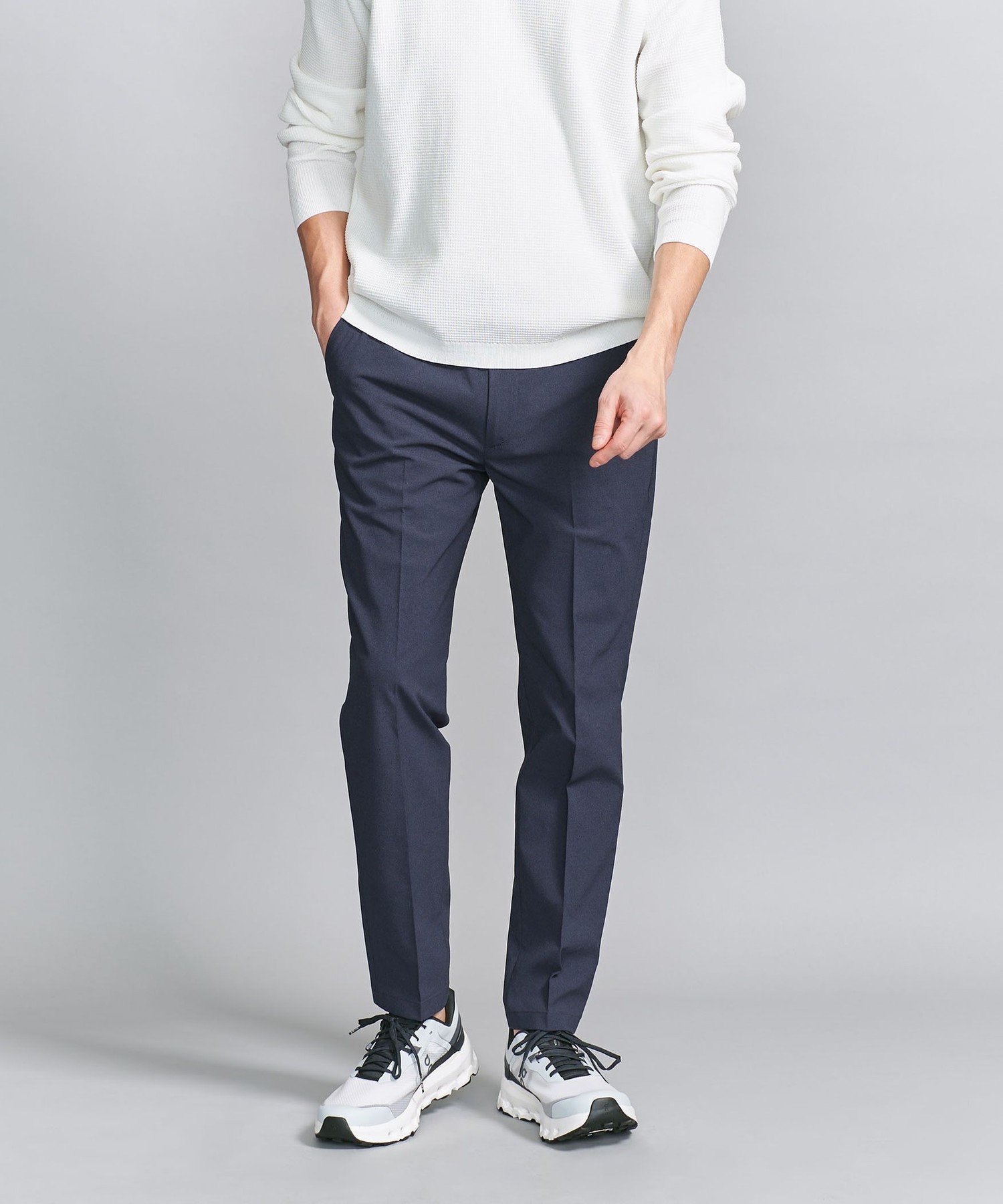 【ビューティ&ユース ユナイテッドアローズ/BEAUTY&YOUTH / UNITED ARROWS / MEN】の【WEB限定 WARDROBE SMART】ソロテックス オールシーズン パンツ インテリア・キッズ・メンズ・レディースファッション・服の通販 founy(ファニー) 　ファッション　Fashion　メンズファッション　Fashion for Men　ボトムス　Bottoms　春　Spring　クッション　Cushion, Throw Pillow　コイン　Coin, Coin Design　コンパクト　Compact, Small Size　シンプル　Simple, Minimal　スタンダード　Standard, Basic　ストレッチ　Stretch, Stretchy Fabric　スマート　Smart, Elegant　スラックス　Slacks, Dress Pants　センター　Center, Center Line　ハーフ　Half, Half-Length　ファブリック　Fabric, Textile　ポケット　Pocket, Pocket Detail　メランジ　Melange, Mixed Yarn　A/W・秋冬　Autumn/Winter　S/S・春夏　SS, Spring/Summer, Warm Season　おすすめ　Recommended / Our Picks　夏　Summer　NAVY|ID: prp329100004683184 ipo3291000000033821117