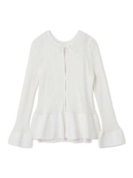【ミラオーウェン/Mila Owen】のアメスリタンクリボンペプラムニットSET 人気、トレンドファッション・服の通販 founy(ファニー) 　ファッション　Fashion　レディースファッション　Fashion for Women　トップス・カットソー　Cut & Sew Tops　ニット　Knit Tops & Sweaters　シアー　Sheer, See-Through　タンク　Tank Top, Sleeveless Top　トレンド　Trend, Trending Now　フロント　Front, Front Design　ペプラム　Peplum, Flared Hem　リボン　Ribbon, Bow　 other-1|ID: prp329100004683540 ipo3291000000033895256