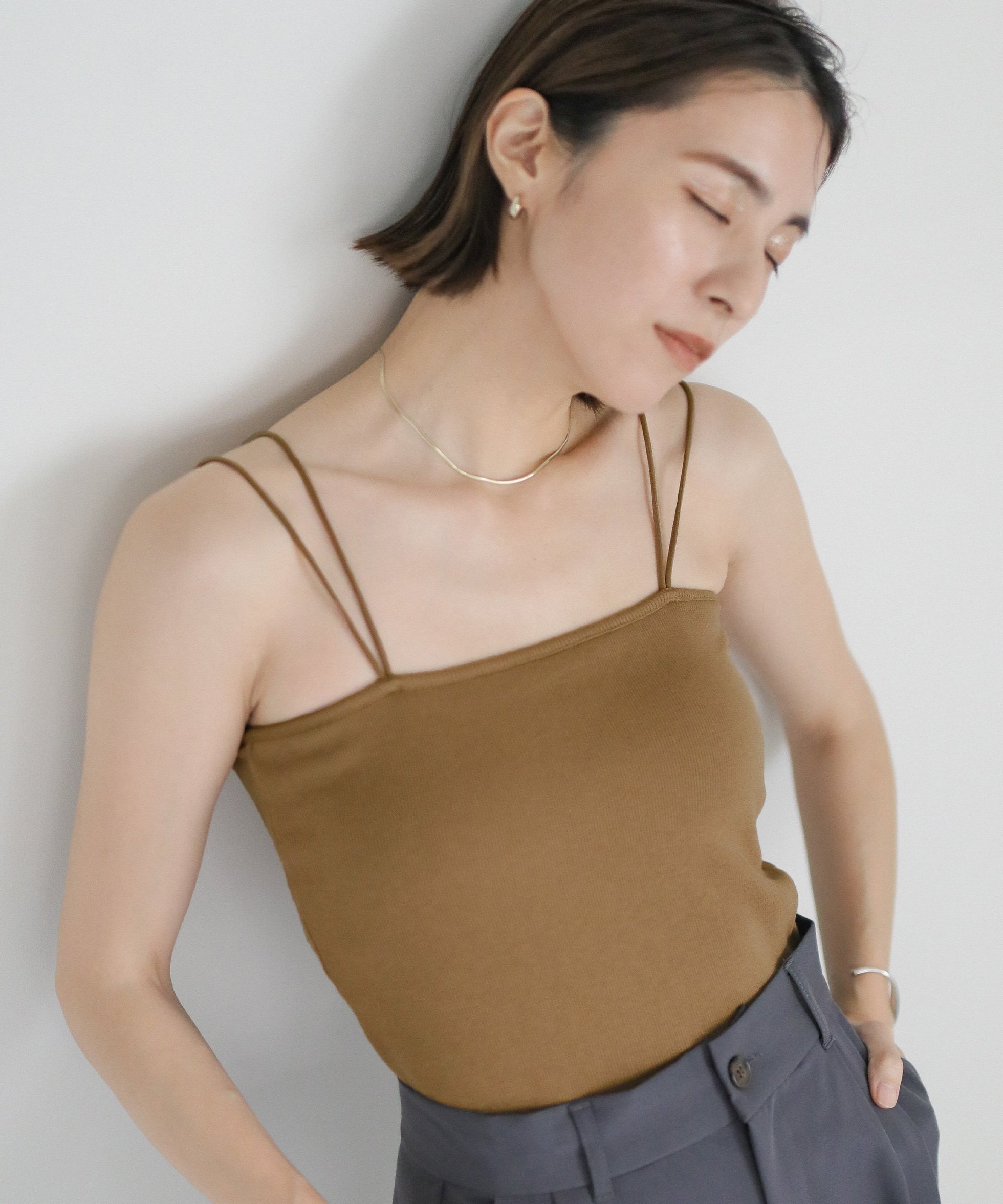 【セレクトモカ/SELECT MOCA】のダブルストラップカップ付きキャミソール インテリア・キッズ・メンズ・レディースファッション・服の通販 founy(ファニー) 　ファッション　Fashion　レディースファッション　Fashion for Women　トップス・カットソー　Cut & Sew Tops　キャミソール&ノースリーブ　Camisoles & Sleeveless Tops　おすすめ　Recommended / Our Picks　アンダー　Underwear Essentials　キャミ　Camisole, Cami Top　キャミソール　Camisole, Spaghetti Strap Top　トレンド　Trend, Trending Now　ベーシック　Basic, Essential　ラップ　Wrap, Wrap Design　今季　This Season, Current Season　キャメル-05|ID: prp329100004683574 ipo3291000000033823749