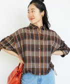【ルクールブラン/le.coeur blanc】のドロストチェックシャツ 人気、トレンドファッション・服の通販 founy(ファニー) ファッション Fashion レディースファッション Fashion for Women トップス・カットソー Cut & Sew Tops シャツ・ブラウス・オフィスカジュアル Elegant Blouses & Button-Ups おすすめ Recommended / Our Picks シアー Sheer, See-Through チェック Check, Plaid, Tartan バランス Balance, Style Balance 秋 Autumn thumbnail ブラウン柄|ID: prp329100004683581 ipo3291000000033823797
