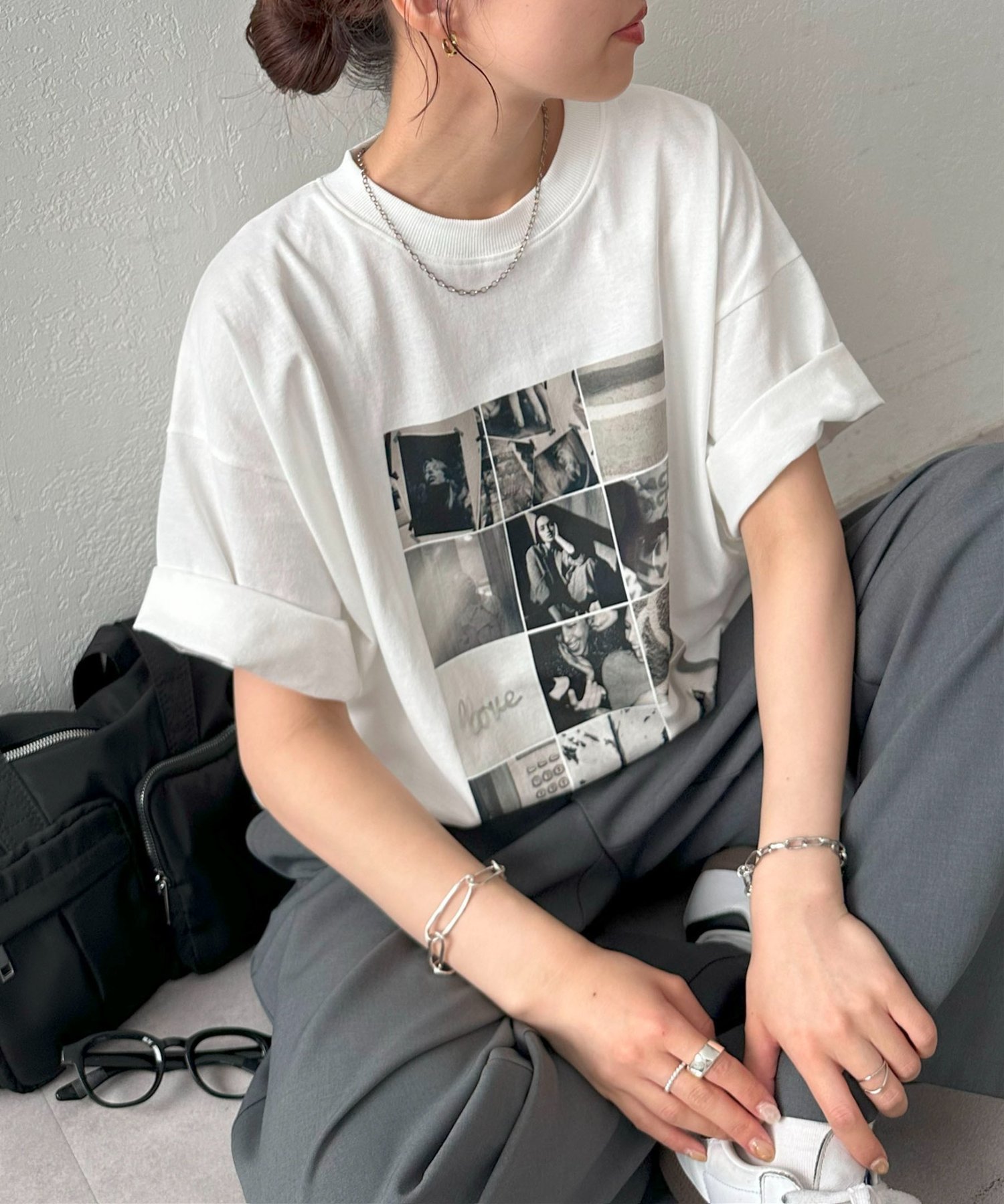【ディスコート/Discoat】の【WEB限定/新色追加!】カラーフォトフロントプリントビッグ半袖Tシャツ インテリア・キッズ・メンズ・レディースファッション・服の通販 founy(ファニー) 　ファッション　Fashion　レディースファッション　Fashion for Women　トップス・カットソー　Cut & Sew Tops　シャツ・ブラウス・オフィスカジュアル　Elegant Blouses & Button-Ups　ロングTシャツ・Tシャツ　Longline T-Shirts & Tees　カットソー　Cut and Sewn Top　トレンド　Trend, Trending Now　プリント　Print, Printed Pattern　リラックス　Relax, Relaxed Fit　ルーズ　Loose, Oversized　半袖　Short Sleeve, Half Sleeve　ホワイトその他3|ID: prp329100004683599 ipo3291000000033823905