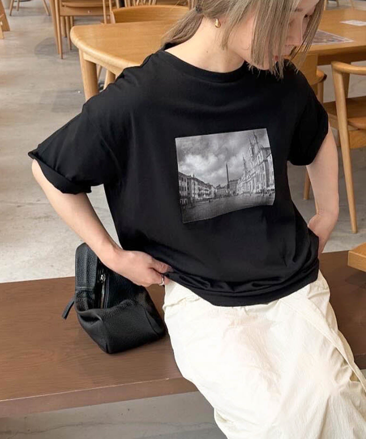 【セレクトモカ/SELECT MOCA】のアソートプリントオーバーサイズTシャツ インテリア・キッズ・メンズ・レディースファッション・服の通販 founy(ファニー) 　ファッション　Fashion　レディースファッション　Fashion for Women　トップス・カットソー　Cut & Sew Tops　シャツ・ブラウス・オフィスカジュアル　Elegant Blouses & Button-Ups　ロングTシャツ・Tシャツ　Longline T-Shirts & Tees　インナー　Innerwear　コンパクト　Compact, Small Size　シンプル　Simple, Minimal　ジャケット　Jacket, Outerwear　スラックス　Slacks, Dress Pants　ワーク　Workwear, Utility Style　おすすめ　Recommended / Our Picks　ブラック系その他5-10|ID: prp329100004683619 ipo3291000000034009191