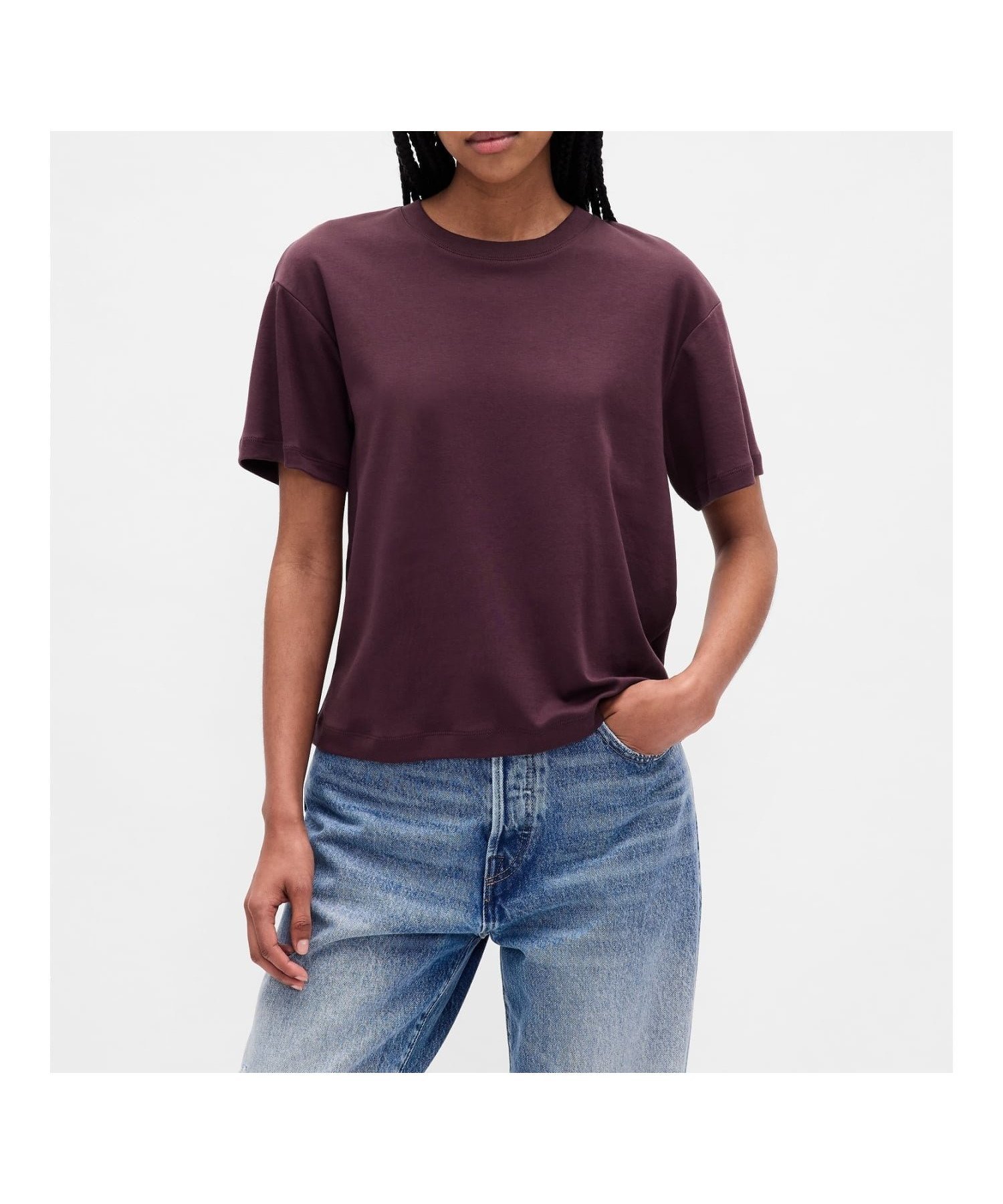 【ギャップ/GAP】のスーピマ リラックスTシャツ インテリア・キッズ・メンズ・レディースファッション・服の通販 founy(ファニー) 　ファッション　Fashion　レディースファッション　Fashion for Women　トップス・カットソー　Cut & Sew Tops　シャツ・ブラウス・オフィスカジュアル　Elegant Blouses & Button-Ups　ロングTシャツ・Tシャツ　Longline T-Shirts & Tees　スーピマ　Supima, Premium Cotton　リラックス　Relax, Relaxed Fit　半袖　Short Sleeve, Half Sleeve　BORDEAUX427_GLOBAL|ID: prp329100004683636 ipo3291000000033824096